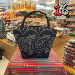 👜🏺🍁กระเป๋าถือรูปทรงกระถางใบเล็ก งานผ้าฝ้ายลายไทย ผ้าพิมพ์คราม 👜🏺🍁 - Image 6