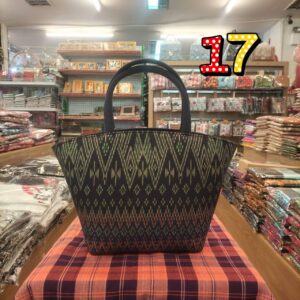 👜🏺🍁กระเป๋าถือรูปทรงกระถางใบเล็ก งานผ้าฝ้ายลายไทย ผ้าพิมพ์คราม 👜🏺🍁 - Image 19