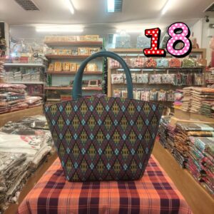 👜🏺🍁กระเป๋าถือรูปทรงกระถางใบเล็ก งานผ้าฝ้ายลายไทย ผ้าพิมพ์คราม 👜🏺🍁 - Image 20
