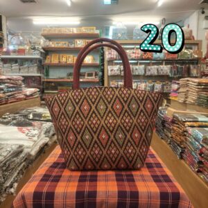 👜🏺🍁กระเป๋าถือรูปทรงกระถางใบเล็ก งานผ้าฝ้ายลายไทย ผ้าพิมพ์คราม 👜🏺🍁 - Image 22