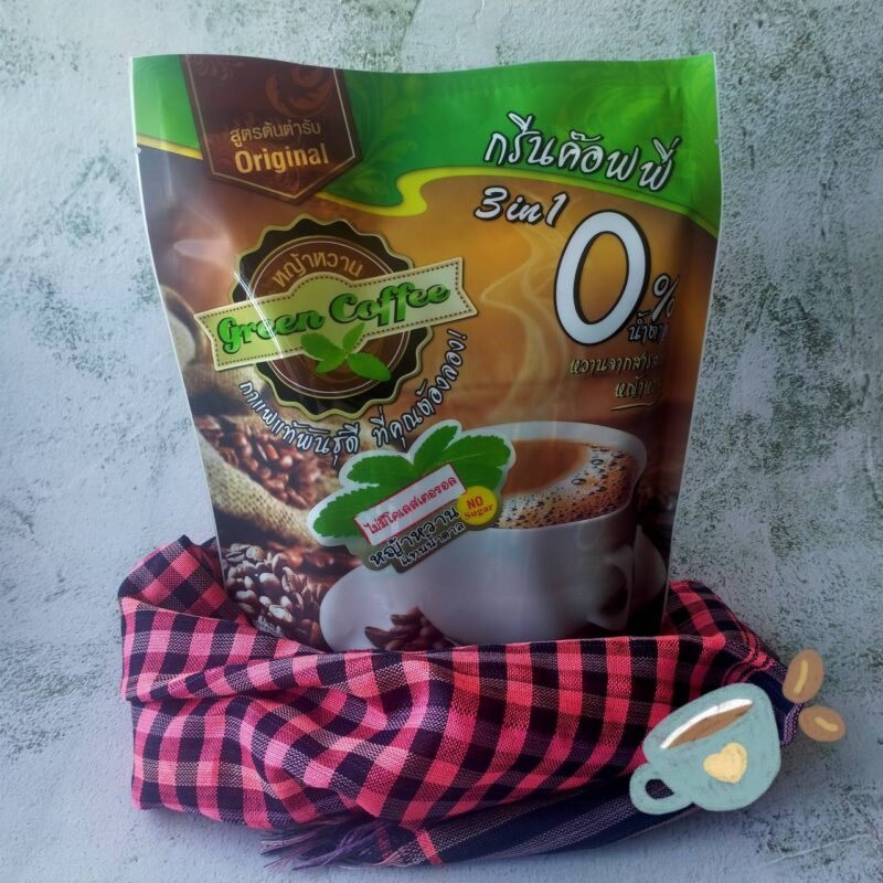 กาแฟหญ้าหวาน กรีนค๊อฟฟี่ 3in1 Green Coffee สูตรต้นตำรับ