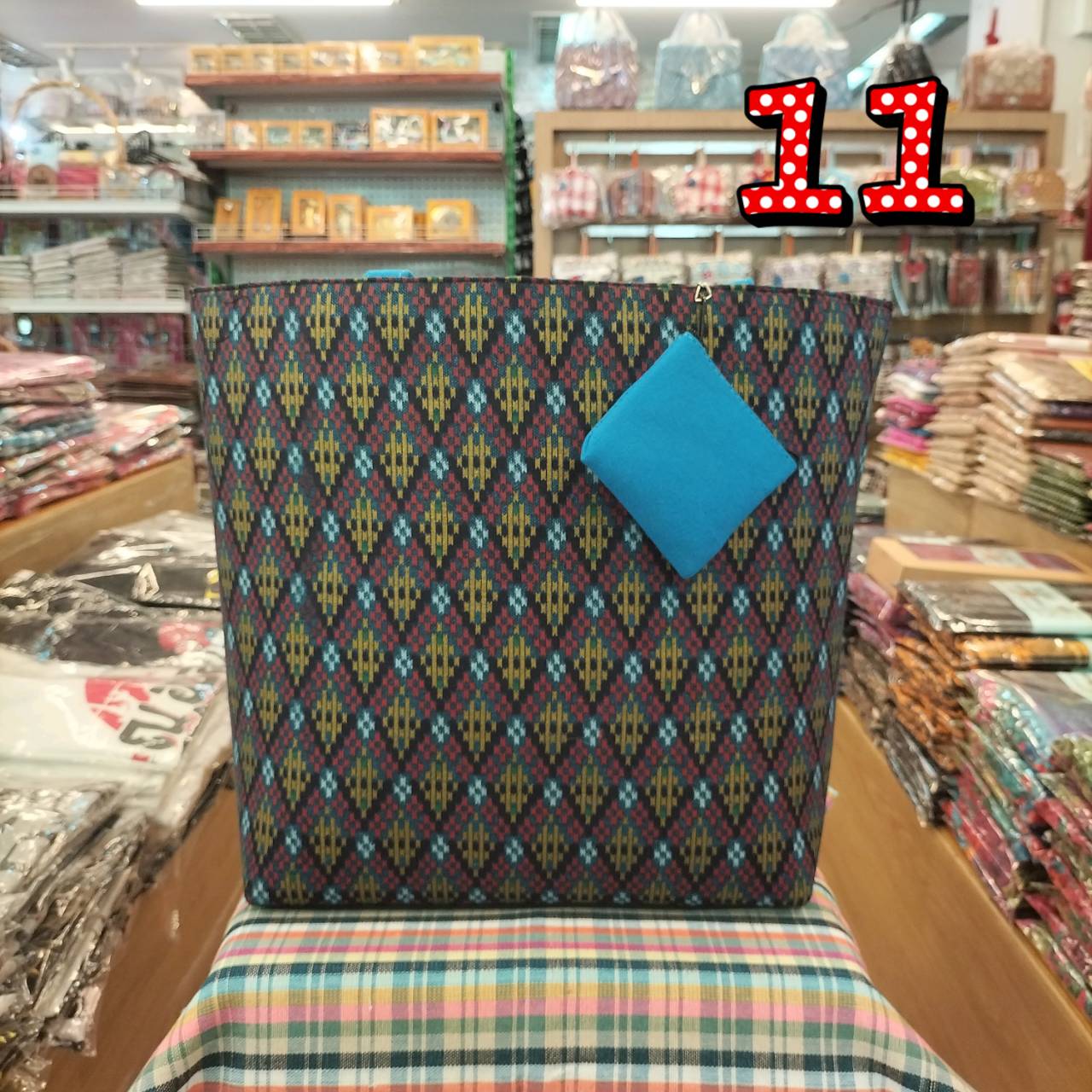 กระเป๋าถือสะพายไหล่ ทรงปากตรงใบใหญ่พร้อมแถมกระเป๋าสตางค์น้อย - Image 12