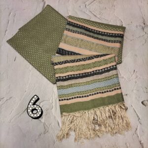 💠🧣ผ้าพันคอพัชมีนา Pashmina กลางผ้าลายลูกแก้ว ชายผ้าลายไทยแต่งพู่ 📌สินค้าไม่ได้แพคใส่กล่อง แพคเกจถุงแก้วใสธรรมดา📌 - Image 7