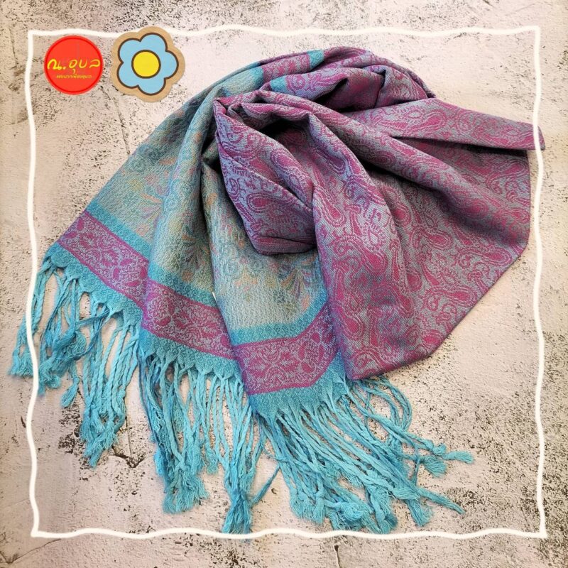 ผ้าพันคอ ผ้าคลุมไหล่ ผ้าฝ้าย Pashmina ลายอินเดียเล็ก📌📌สินค้าไม่ได้แพคใส่กล่อง แพคเกจถุงแก้วใสธรรมดา📌📌