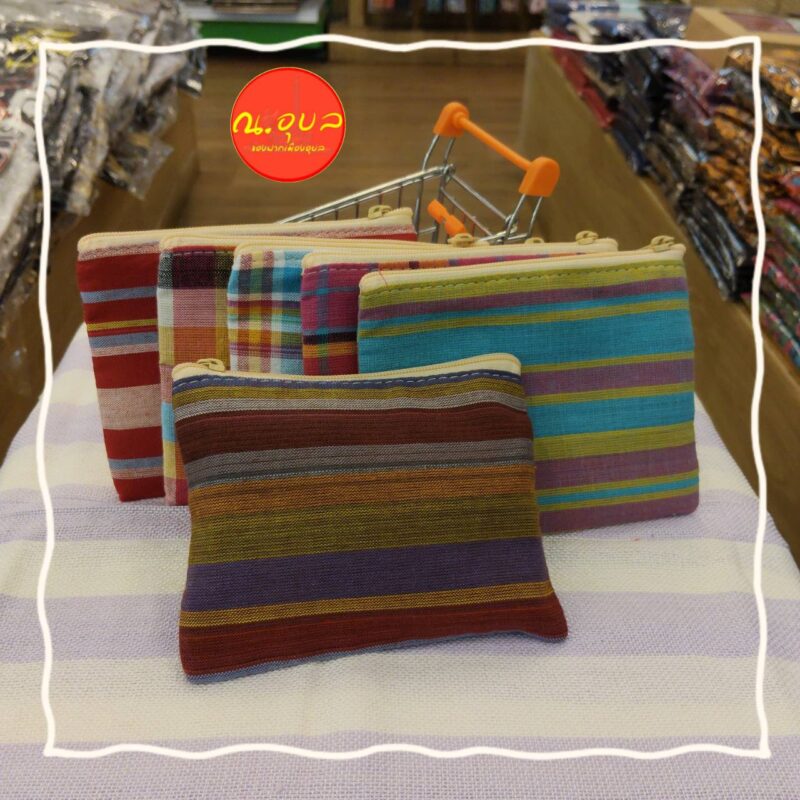 👝🪙🐴กระเป๋าสตางค์ผ้าขาวม้าคละลาย ขนาด 1 ใบ 📌📌จัดส่งสุ่มสี สุ่มลาย📌📌