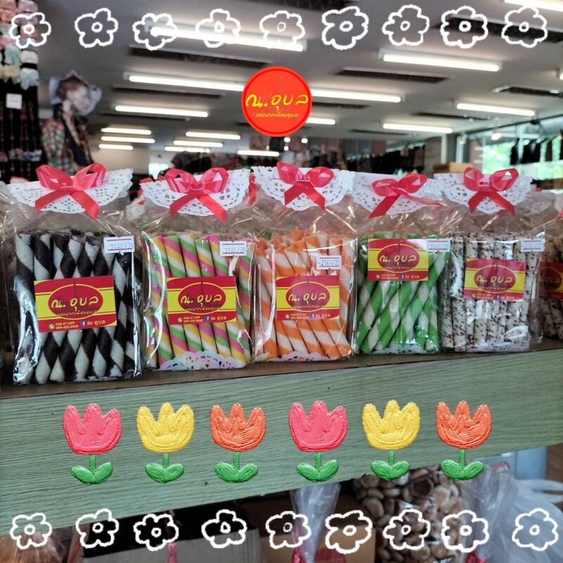 ขนมเวเฟอร์สติ๊ก ขนมโอโจ้ คละรสแพคถุงใส ขนาด 180-200 กรัม