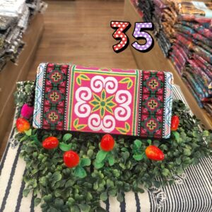 กระเป๋าสตางค์ใบยาวลายปักม้ง กระเป๋าสตางค์ใบยาวลายผ้าลีซู กระเป๋าสตางค์ใบยาวซิปรอบ - Image 11
