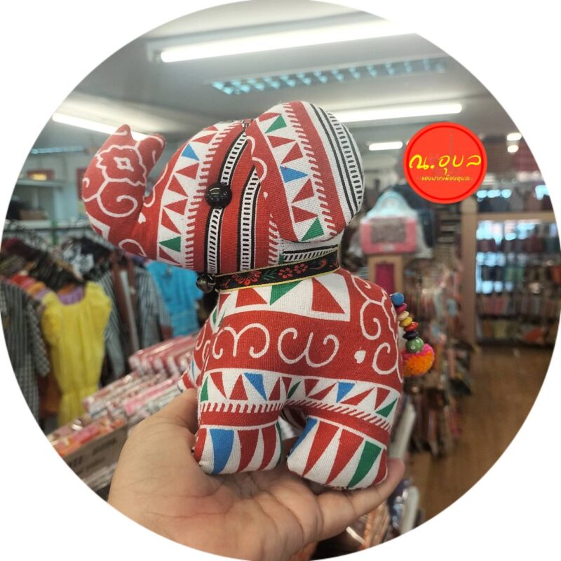 🐘🐘ตุ๊กตาช้าง ตุ๊กตาช้างผ้าไทย ตุ๊กตาช้างไทย ขนาด 6 นิ้ว