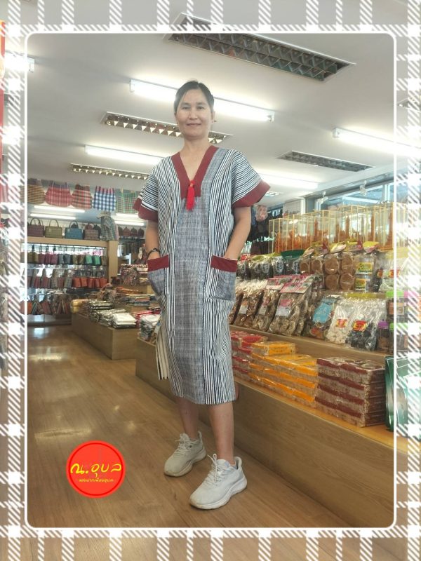 👗🌿🌱เดรสพื้นเมืองทรงกะเหรี่ยง ชุดพื้นเมือง เดรสเหนือ ชุดชาวเขา ชุดกะเหรี่ยง