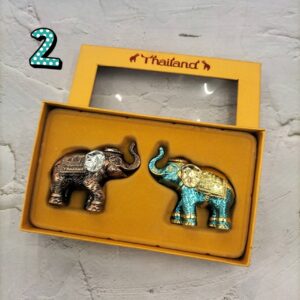 ช้างคู่ S โมเดลช้าง ช้างโมเดล Elephant thailand Souvenir in smile land ของฝากจากไทย - Image 3