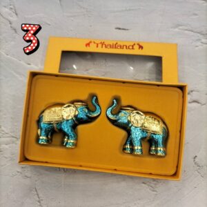 ช้างคู่ S โมเดลช้าง ช้างโมเดล Elephant thailand Souvenir in smile land ของฝากจากไทย - Image 4