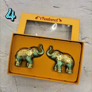 ช้างคู่ S โมเดลช้าง ช้างโมเดล Elephant thailand Souvenir in smile land ของฝากจากไทย - Image 5