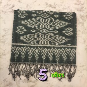 💠❇️✳️ผ้าพันคอฝ้าย Pashmina ลายไทย สีผ้าหน้า-หลัง คนละสี ชายผ้าแต่งพู่โทนดำ-ขาว   📌📌สินค้าไม่ได้แพคใส่กล่อง แพคเกจถุงแก้วธรรมดา📌📌 - Image 6