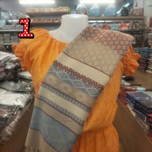 ♒⏩⏪ผ้าพันคอผ้าคลุมไหล่ งานทอเครื่องลายขิด ชายผ้าลายสามเหลี่ยม 📌📌สินค้าไม่ได้แพคใส่กล่อง แพคเกจถุงแก้วธรรมดา📌📌 - Image 2
