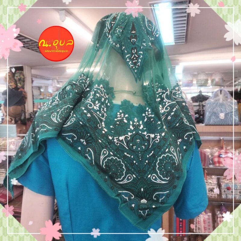 🧕👰ผ้าคลุมหัว ผ้าคลุมศีษะ ผ้าพันคอใช้คลุมไหล่ได้ ผ้าลูกไม้บางๆ ชายผ้าเรียบ  📌📌สินค้าไม่ได้แพคใส่กล่อง แพคเกจถุงแก้วใสธรรมดา📌📌