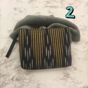 👛💸💳กระเป๋าใส่เครื่องสำอางรูปทรงสี่เหลี่ยม ทำจากผ้าฝ้ายทอมือ ผ้ากาบบัว ผ้าพิมพ์คราม ขนาด 1 ใบ 👛💸💳 - Image 2
